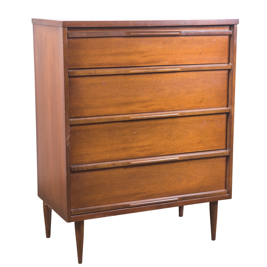 Vintage Mid Century Modern Mahogany Chest of Drawers