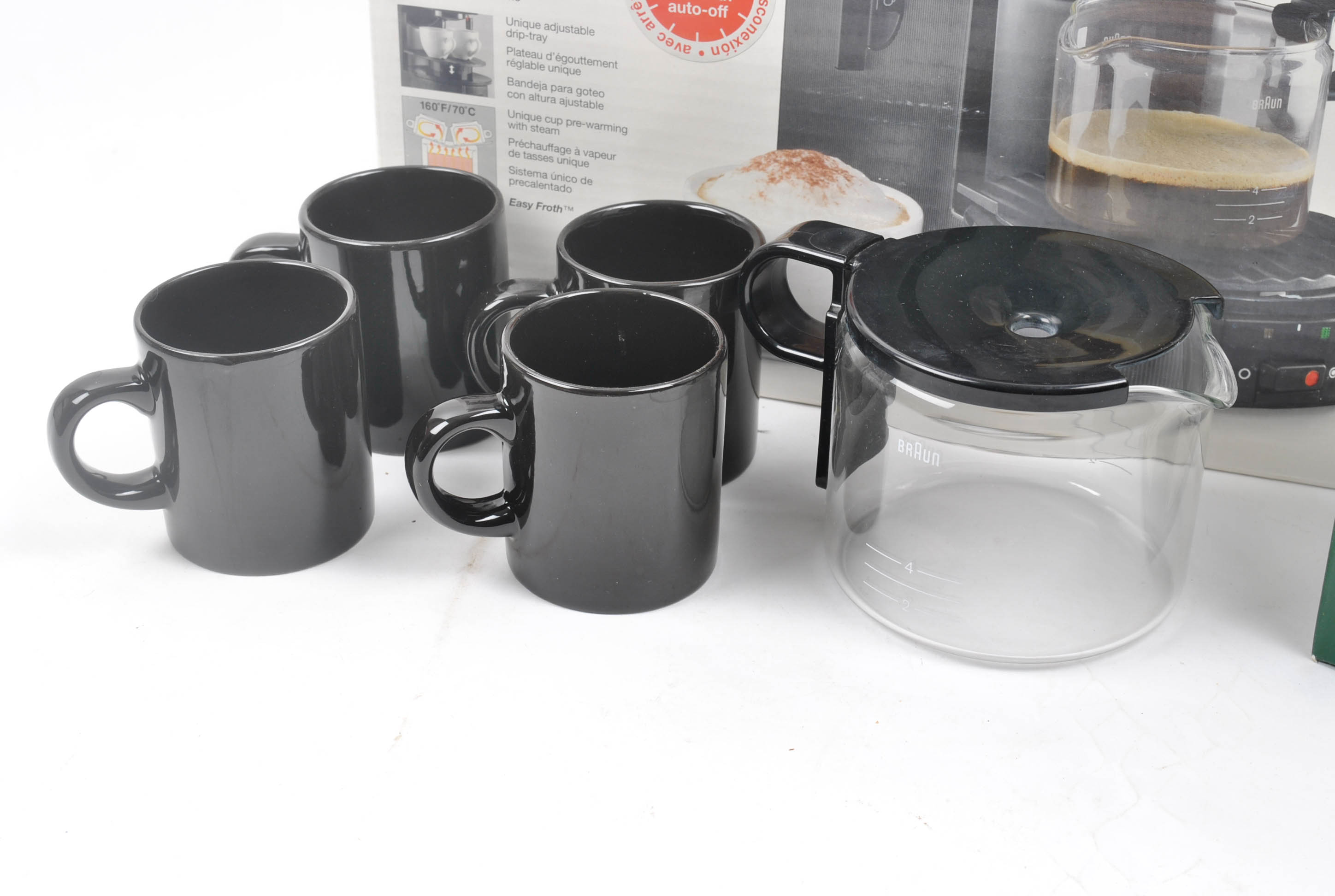 Braun Espresso Cappuccino Pro with Aromaster and Assorted Mugs