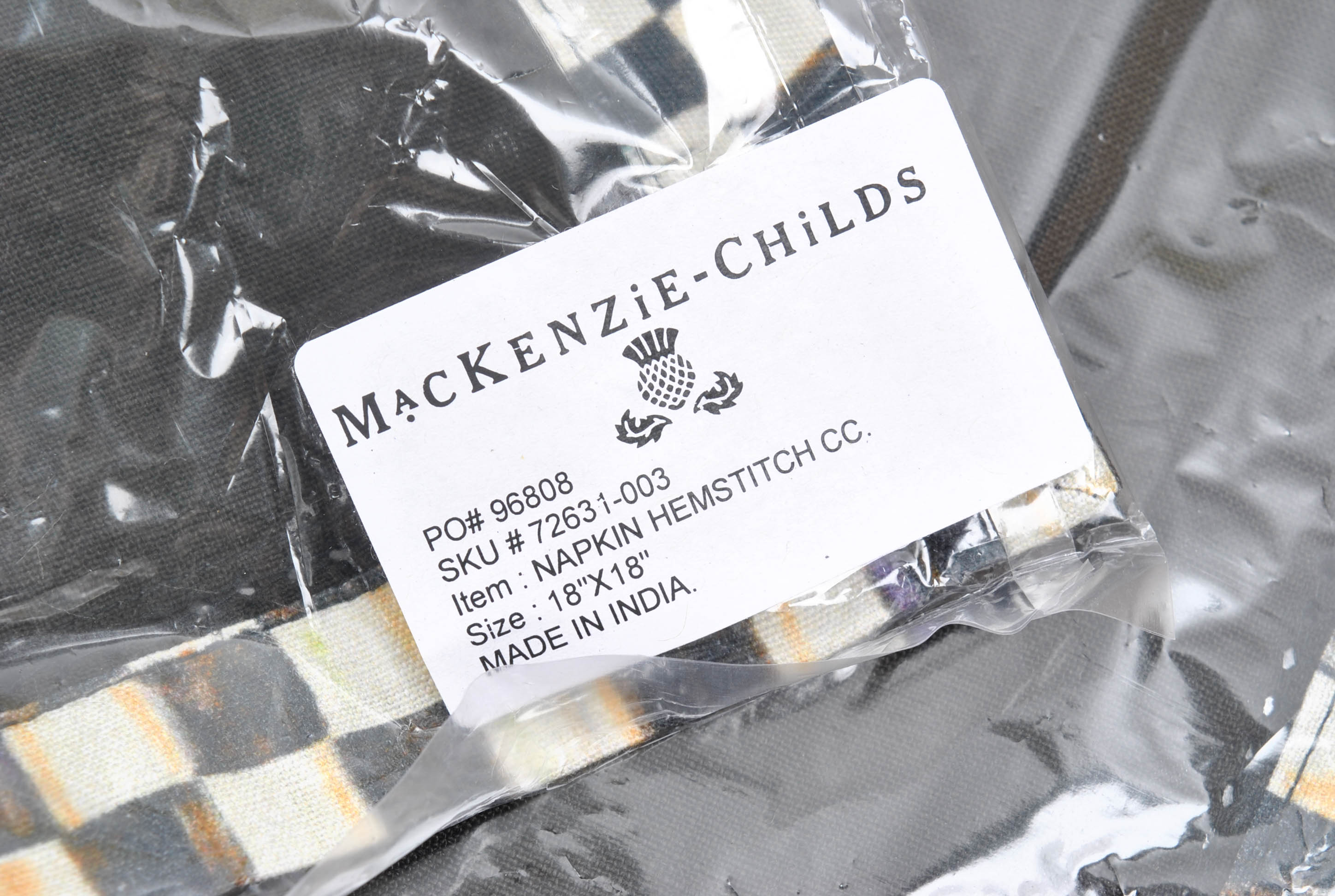 MacKenzie-Childs Table Linens and Napkin Rings