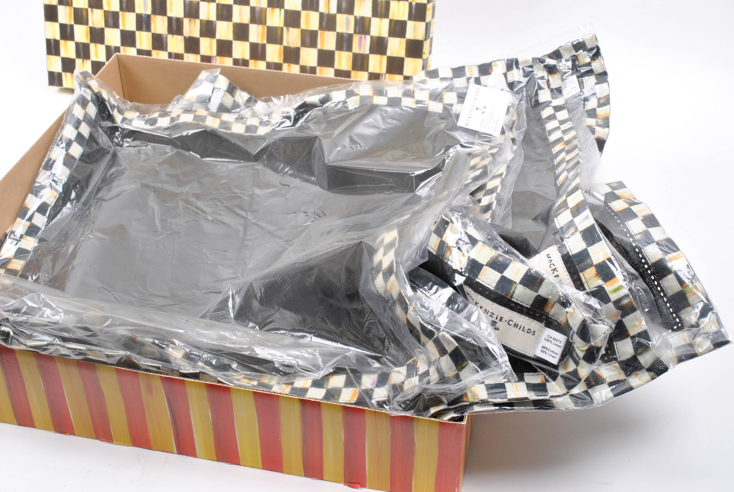 MacKenzie-Childs Table Linens and Napkin Rings