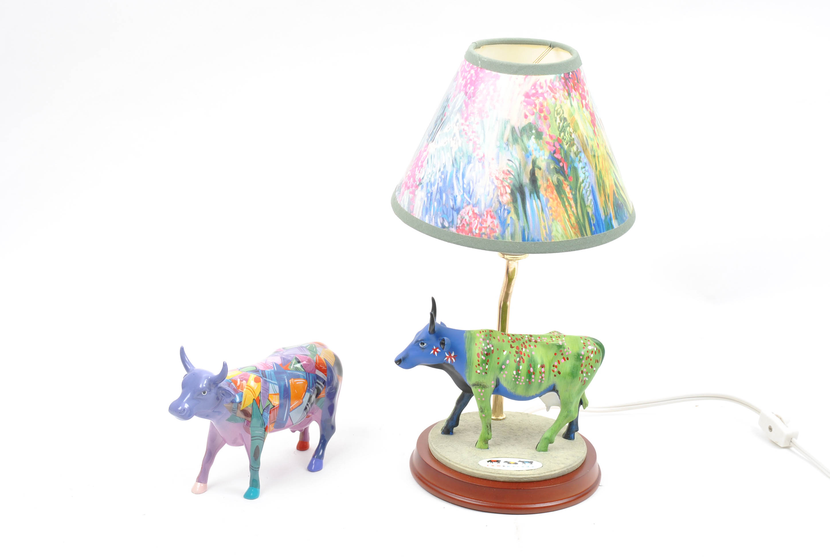 Westland Giftware "Cow Parade" Ceramic Lamp and Figurine