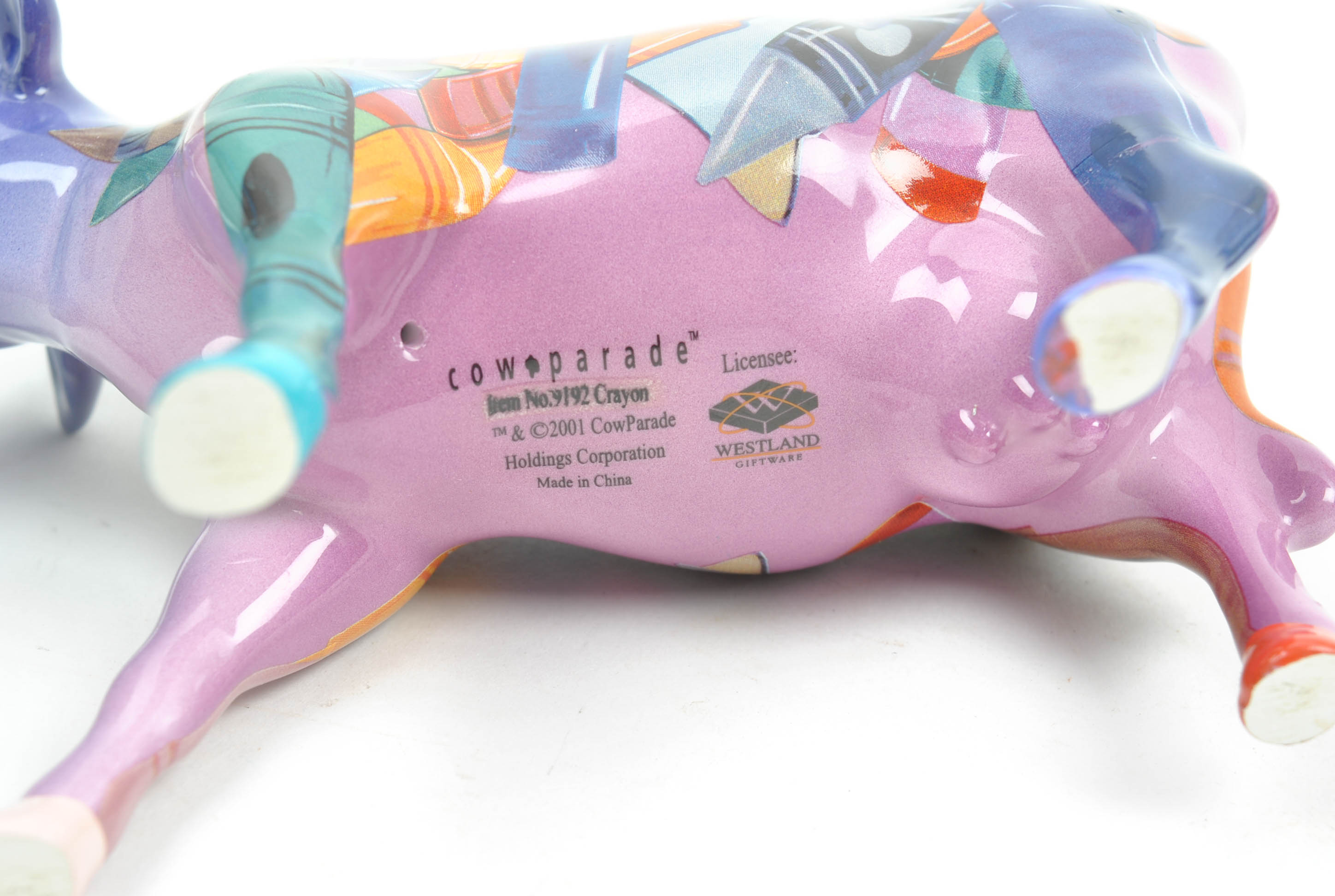 Westland Giftware "Cow Parade" Ceramic Lamp and Figurine