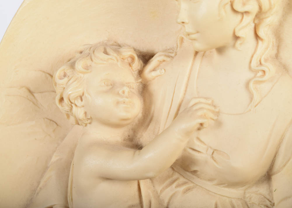 Handmade Bradford Exchange Italian Alabaster "Living Madonna" Collector Plates