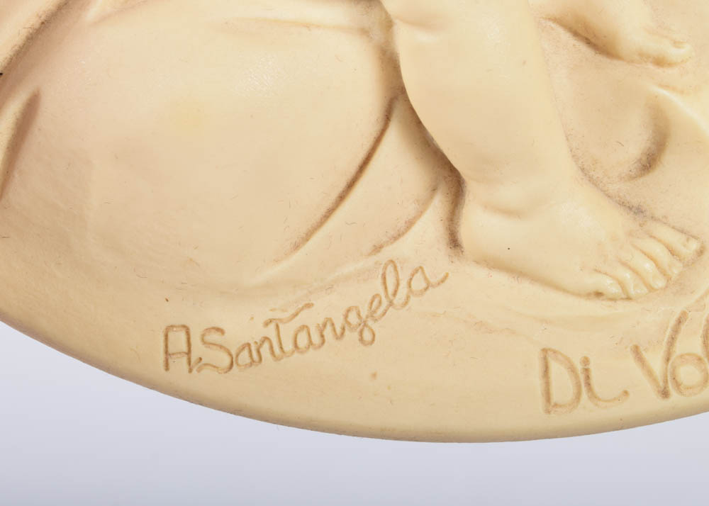 Handmade Bradford Exchange Italian Alabaster "Living Madonna" Collector Plates