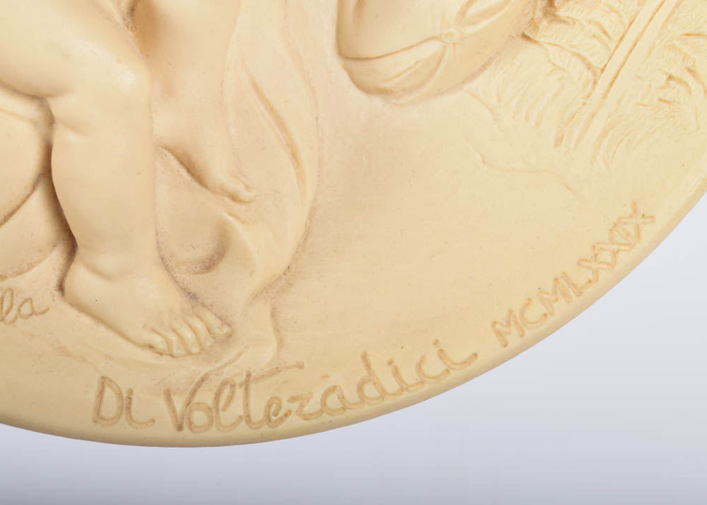 Handmade Bradford Exchange Italian Alabaster "Living Madonna" Collector Plates