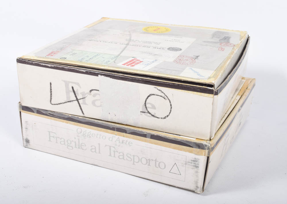 Handmade Bradford Exchange Italian Alabaster "Living Madonna" Collector Plates