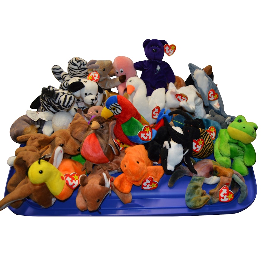 A Large Collection of Ty Beanie Babies