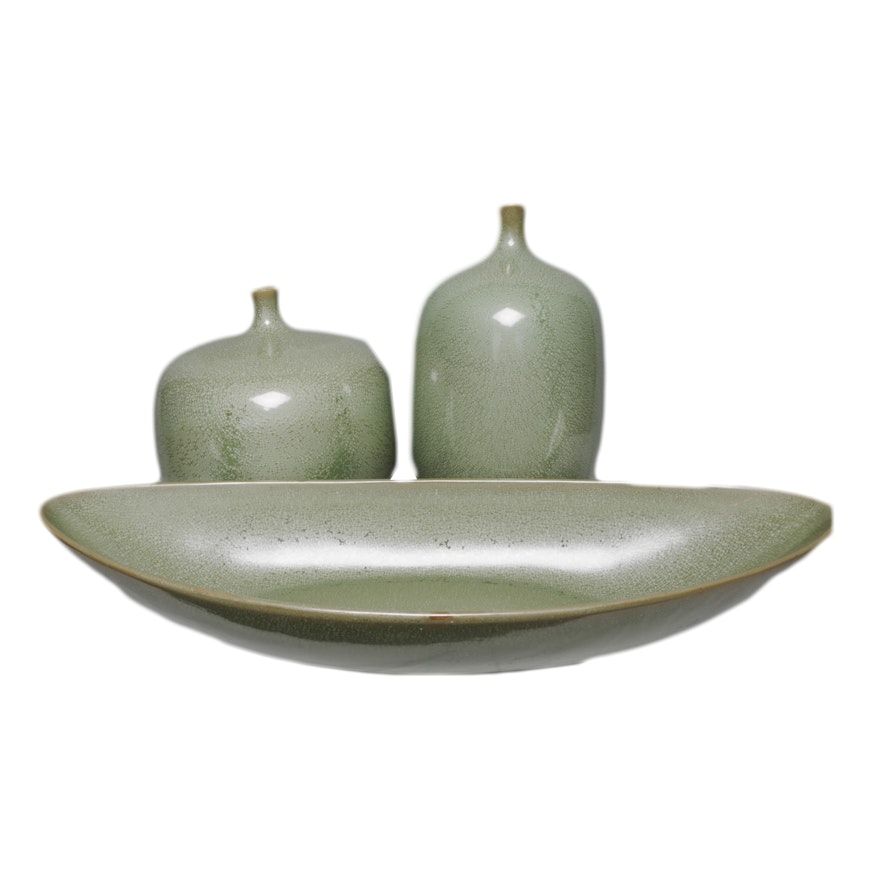 Decoartive Ceramic Vases and Console Bowl