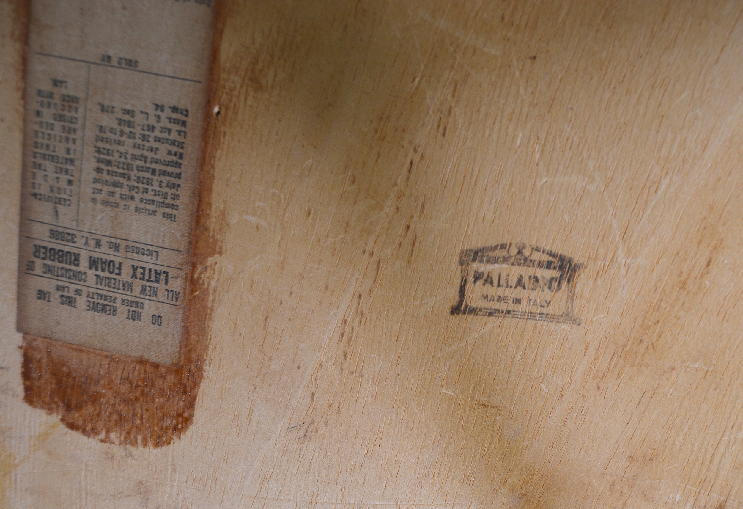 Vintage Italian Wood and Metal Chair by Palladio Furniture