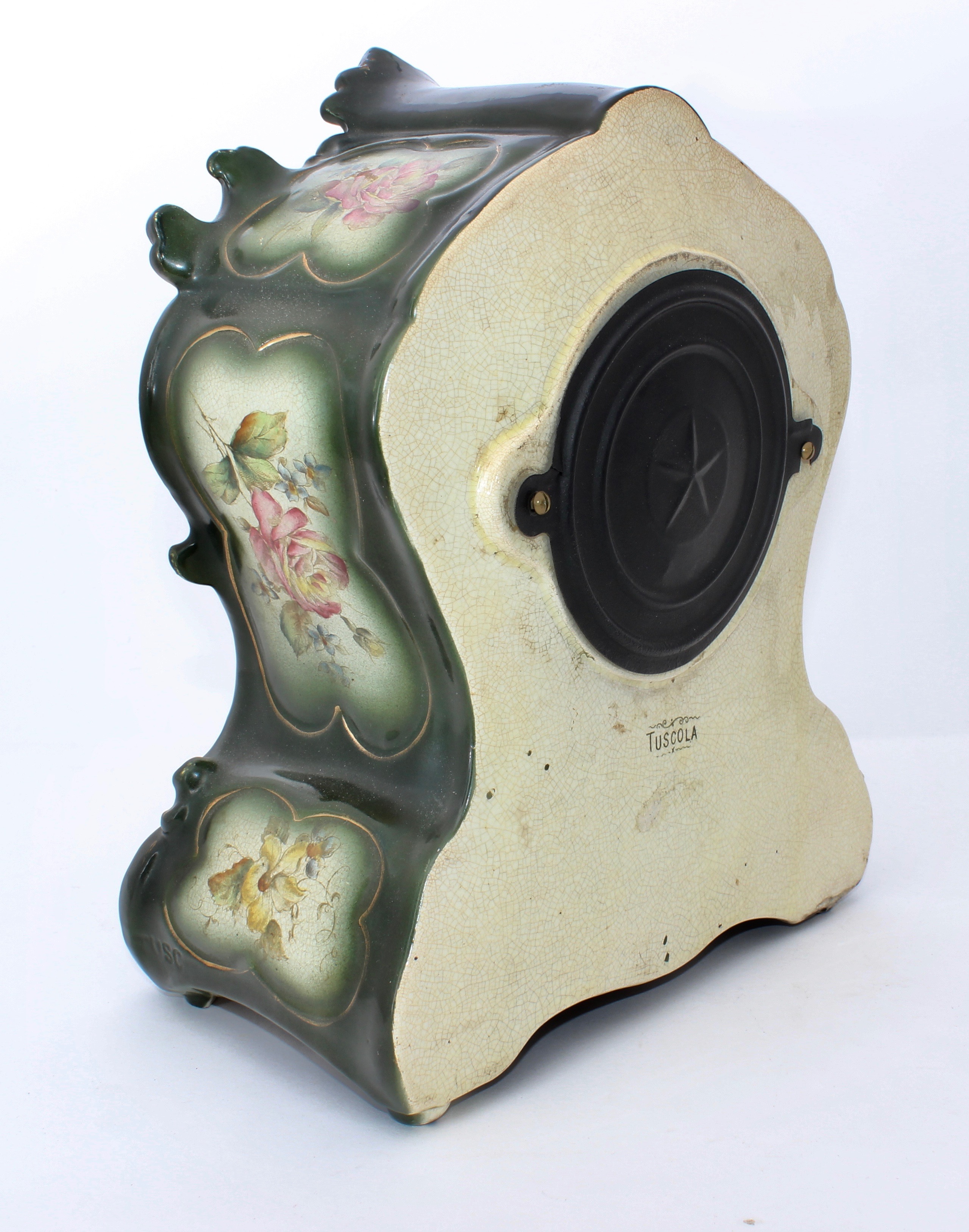 Antique Ansonia Clock Co. "Tuscola" Porcelain Clock