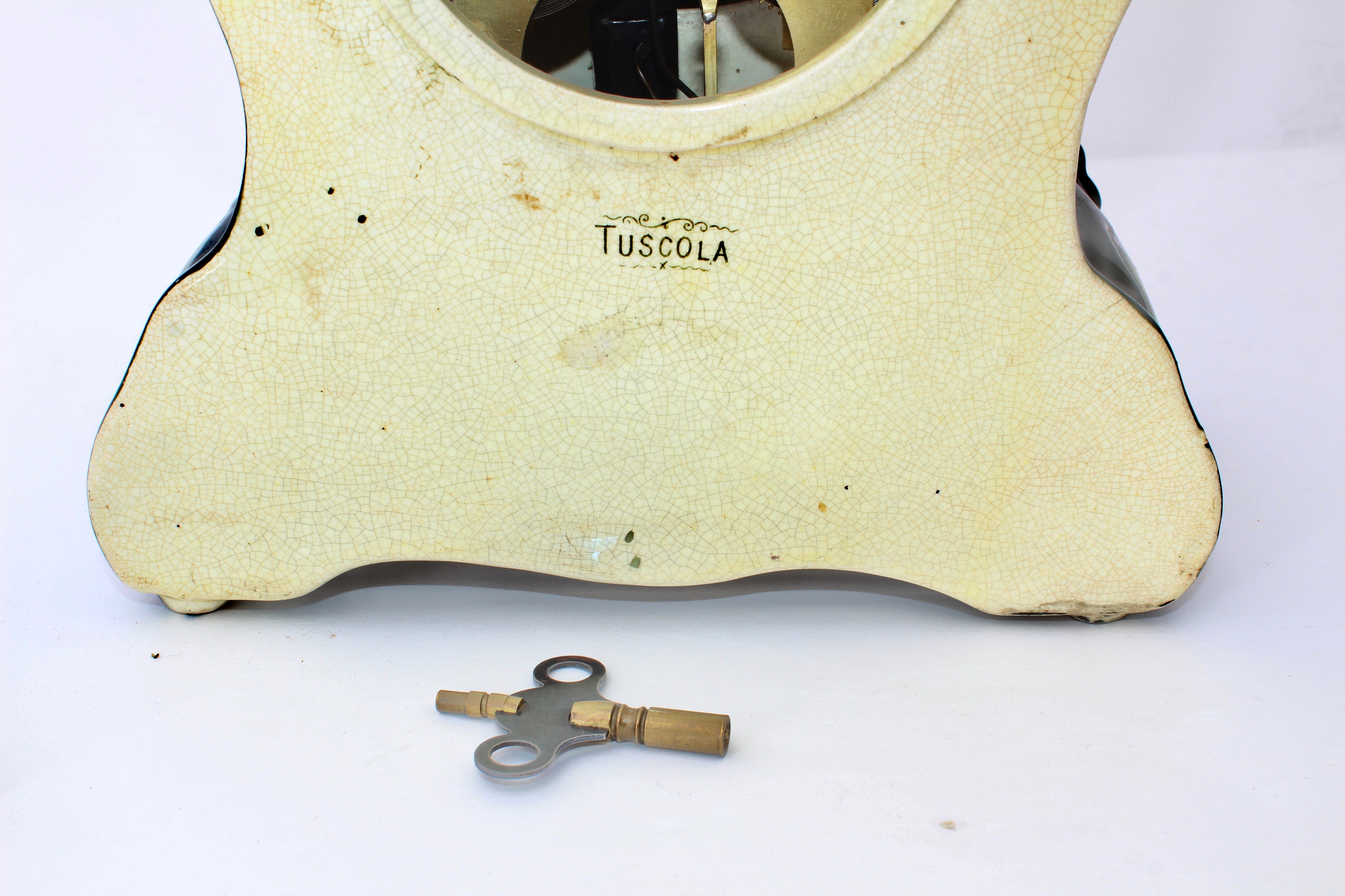 Antique Ansonia Clock Co. "Tuscola" Porcelain Clock