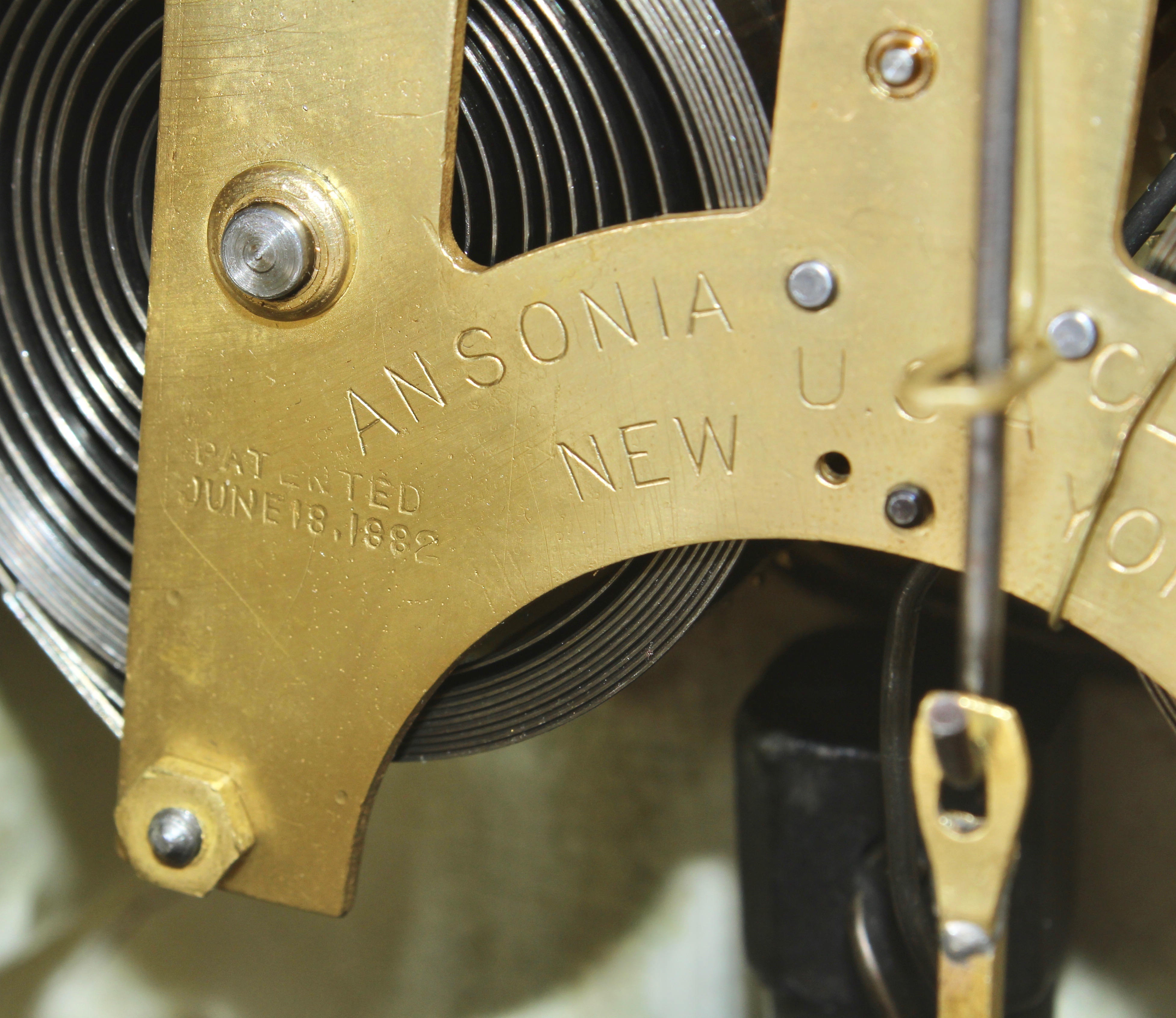 Antique Ansonia Clock Co. "Tuscola" Porcelain Clock