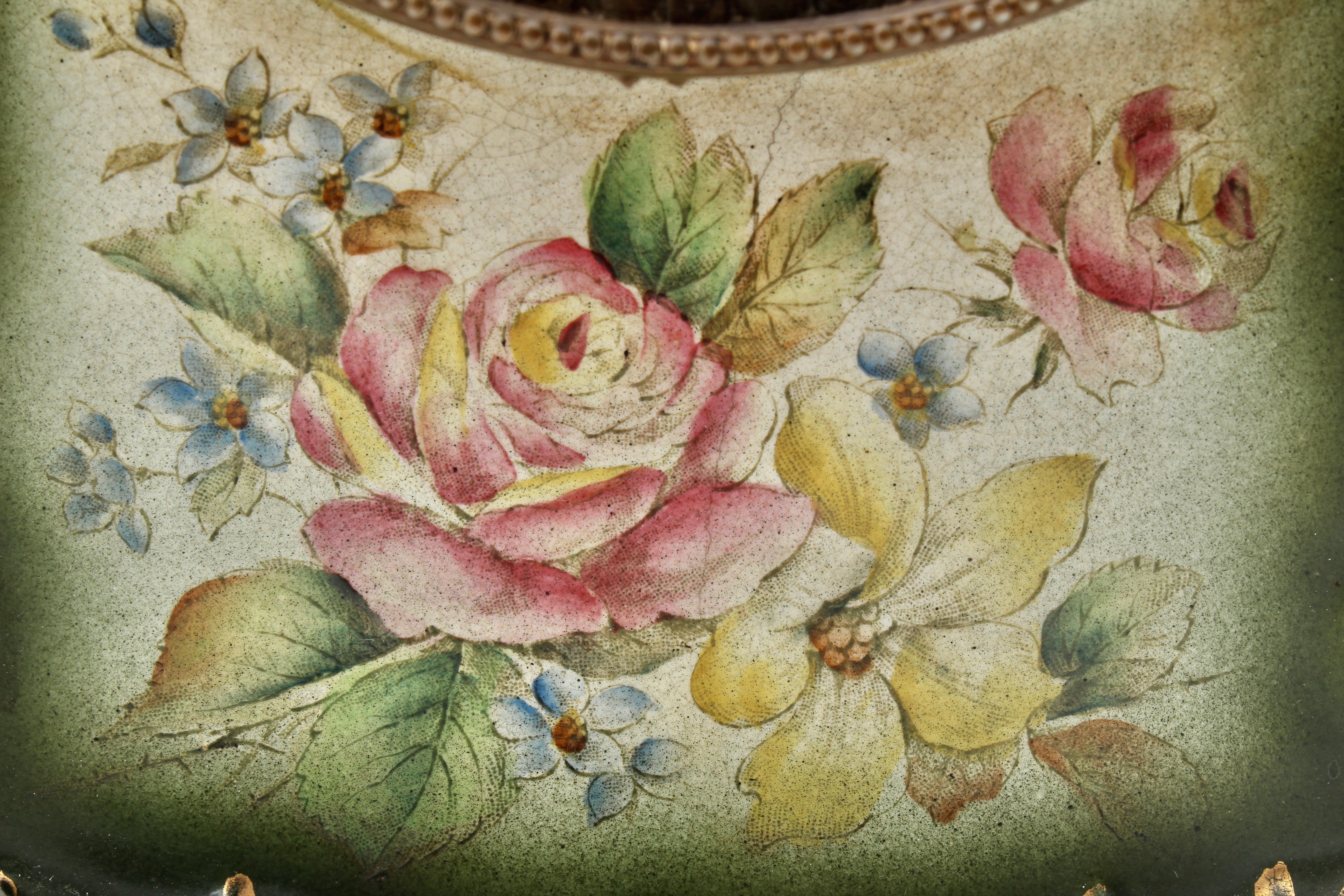 Antique Ansonia Clock Co. "Tuscola" Porcelain Clock