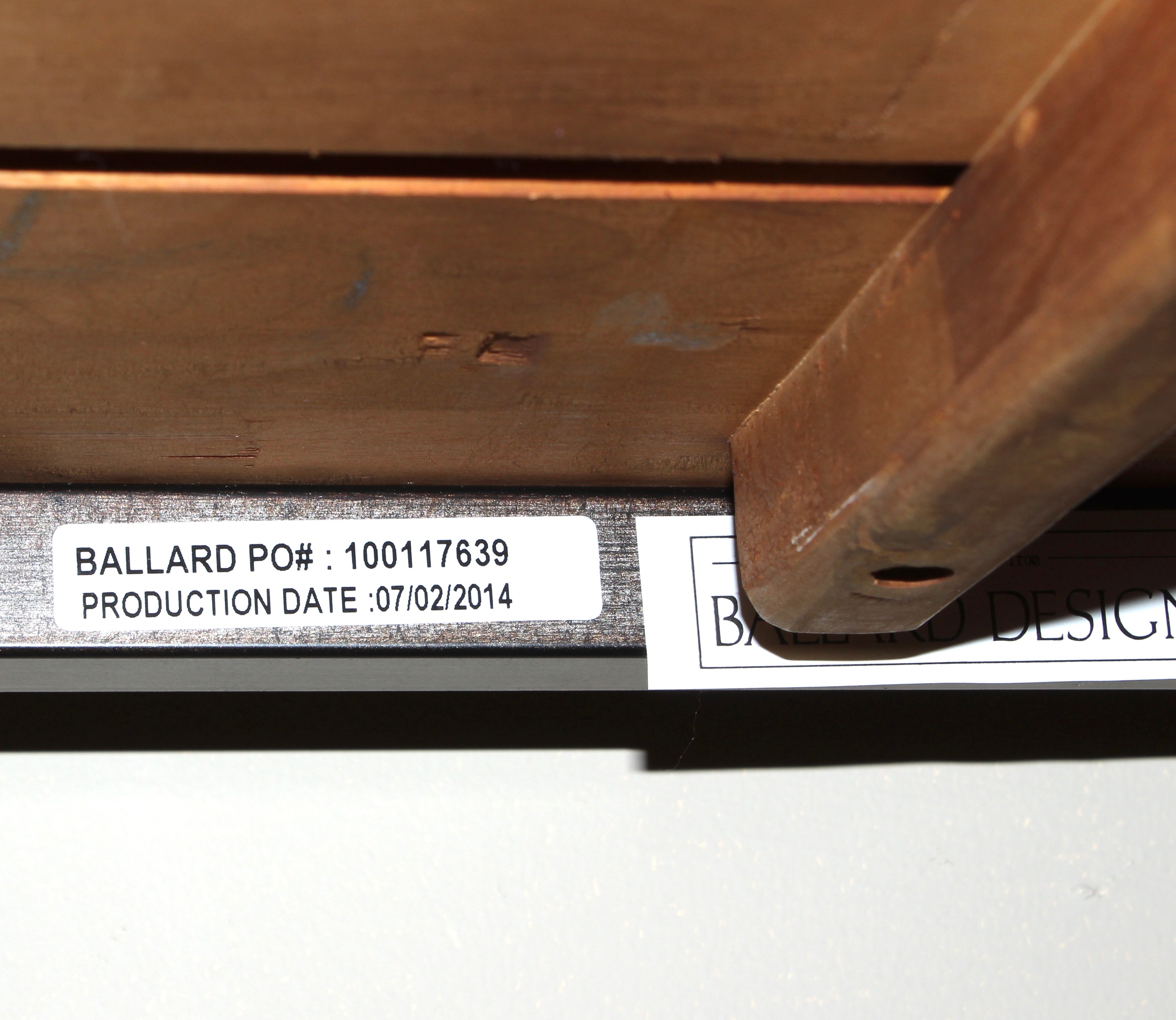 Distressed Wooden and Metal Ballard Designs Coffee Table