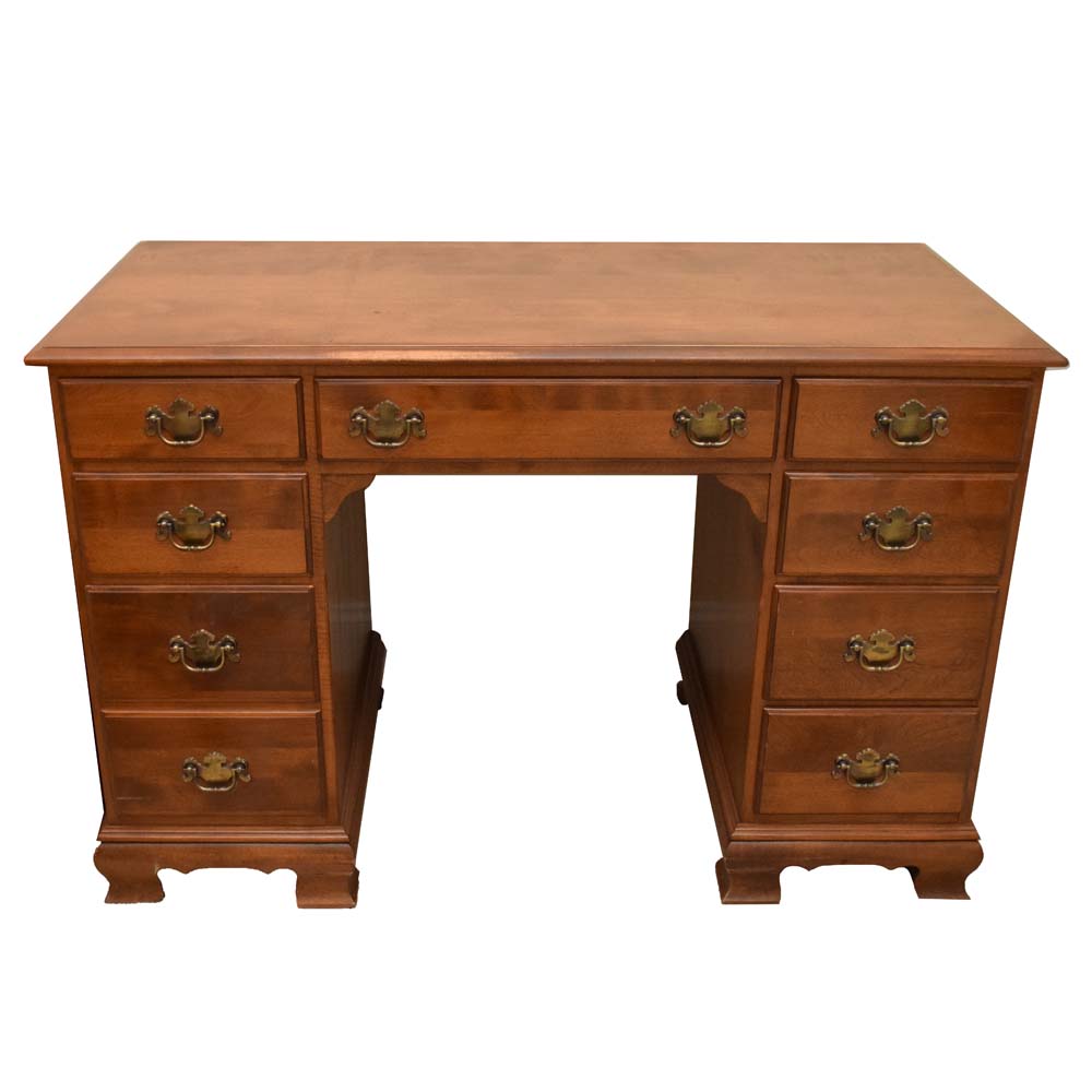 Vintage Ethan Allen Cherry Kneehole Desk