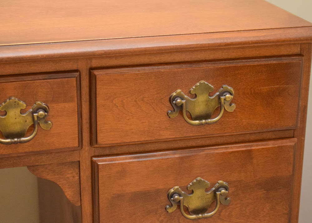 Vintage Ethan Allen Cherry Kneehole Desk