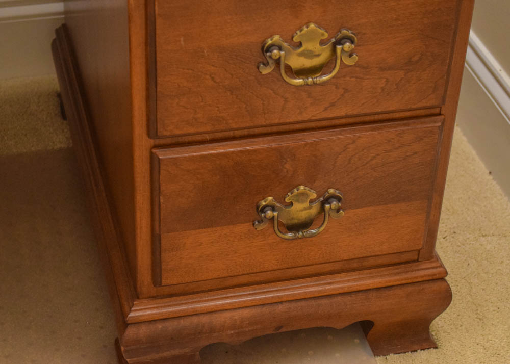 Vintage Ethan Allen Cherry Kneehole Desk