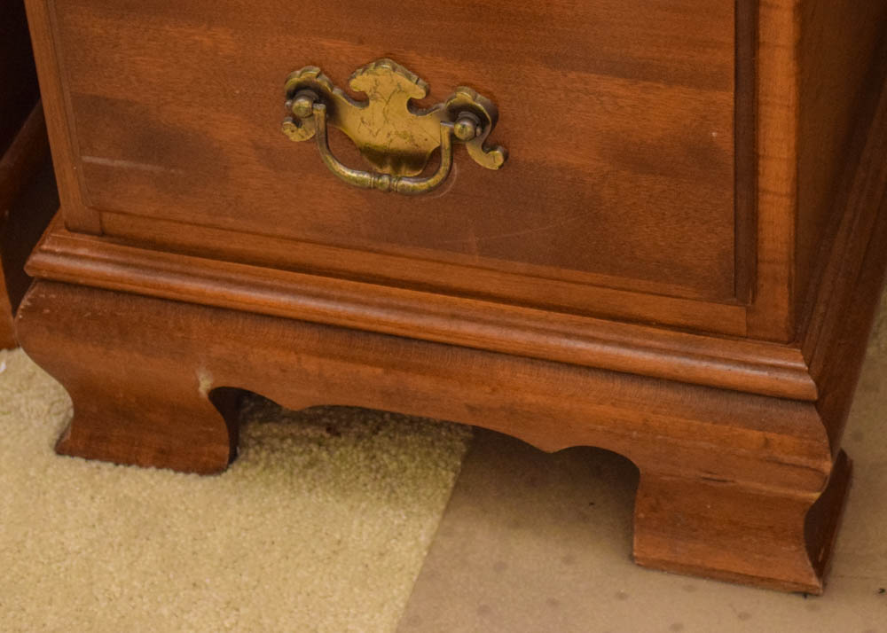 Vintage Ethan Allen Cherry Kneehole Desk