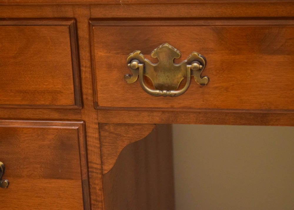 Vintage Ethan Allen Cherry Kneehole Desk