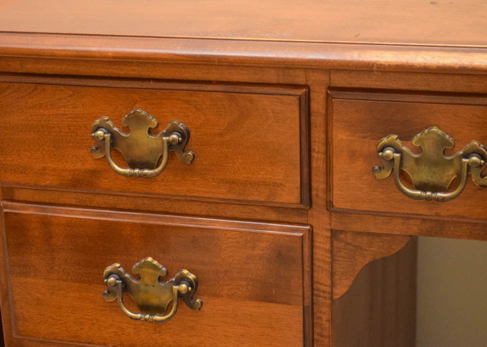 Vintage Ethan Allen Cherry Kneehole Desk