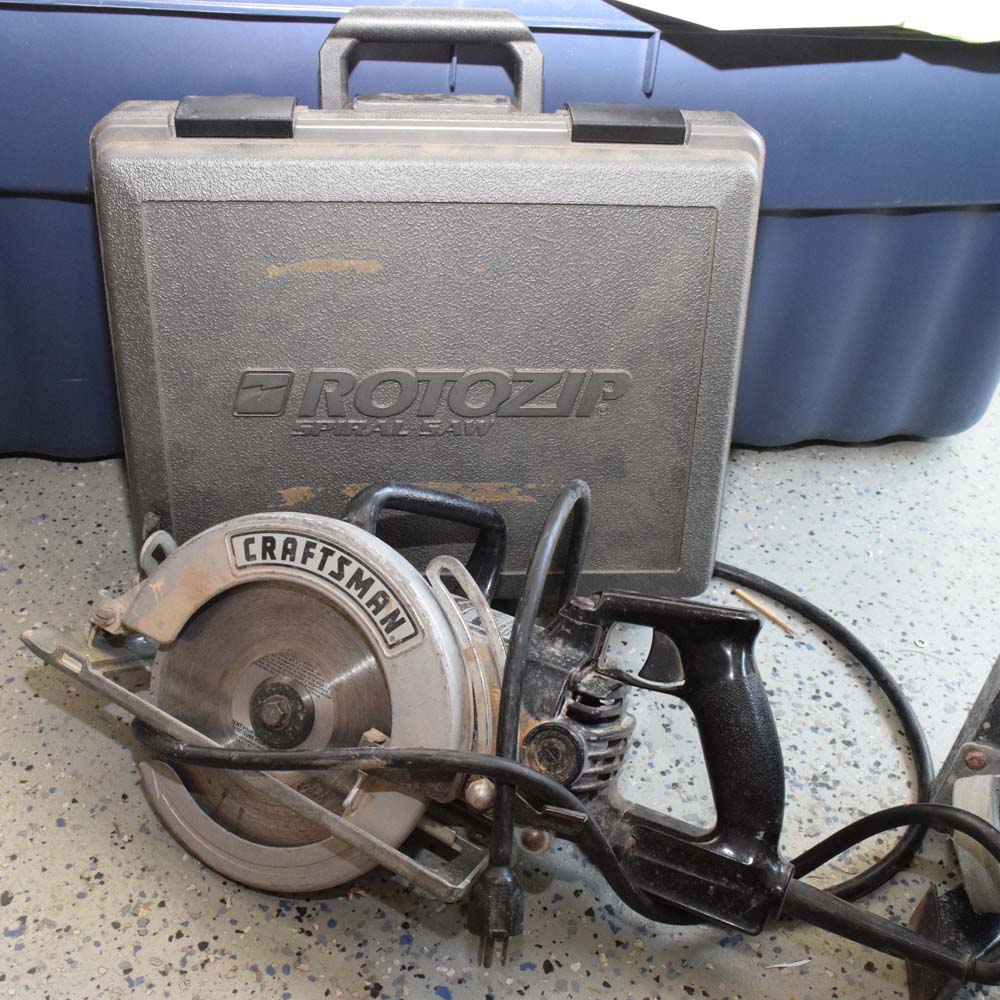 Craftsman Industrial Circular Saw, Rotozip Spiral Saw