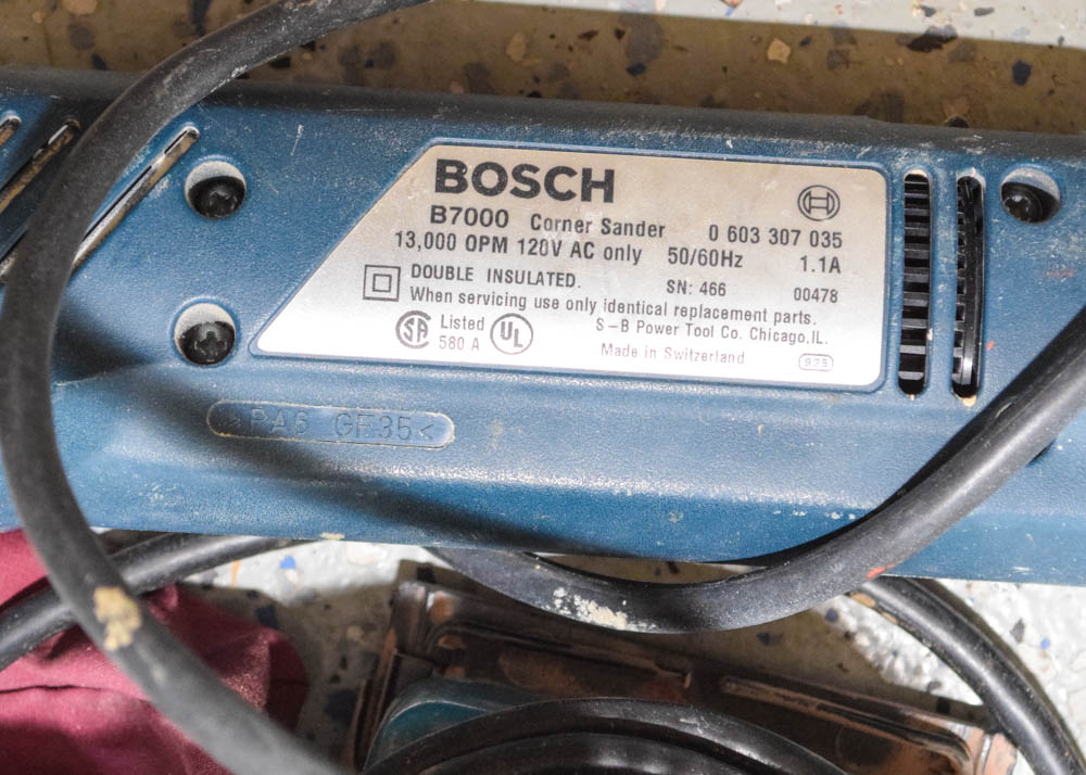Bosch B7000 Corner Sander and Makita Finishing Sander