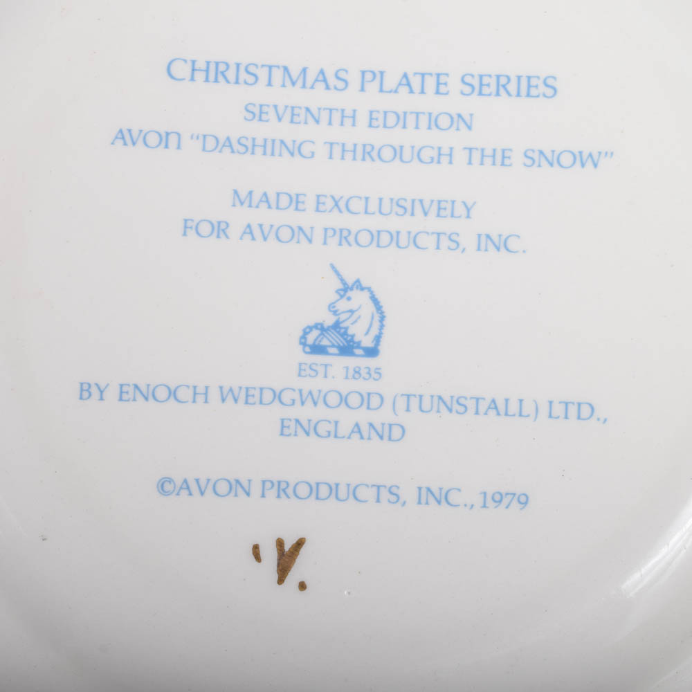 Vintage Avon Collector Plates Featuring Annual Holiday Plates