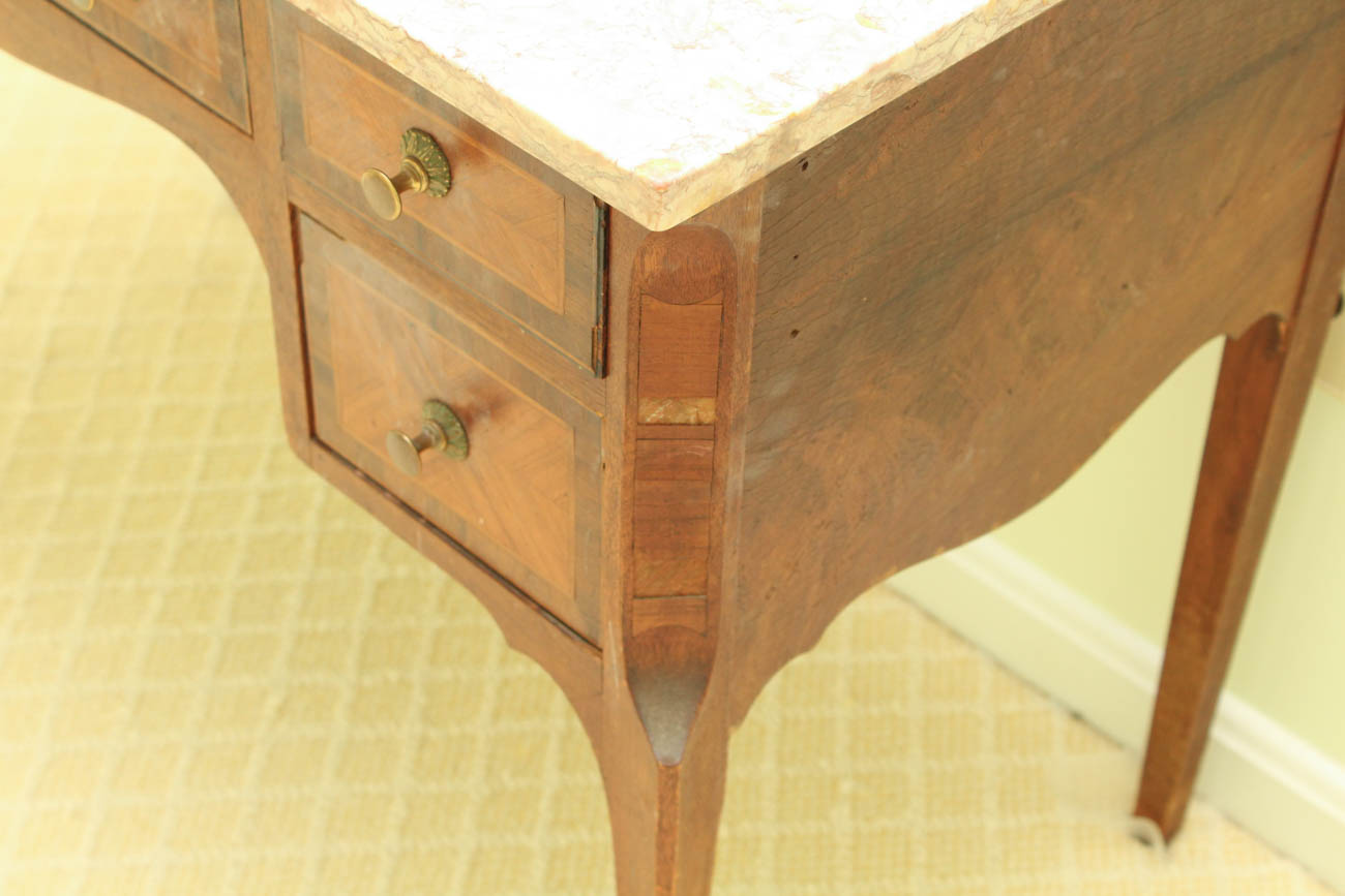 Antique Marble Top Writing Desk