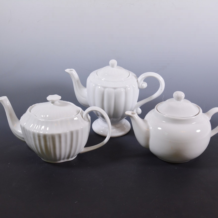 Godinger White Porcelain Teapot and Other Porcelain Teapots