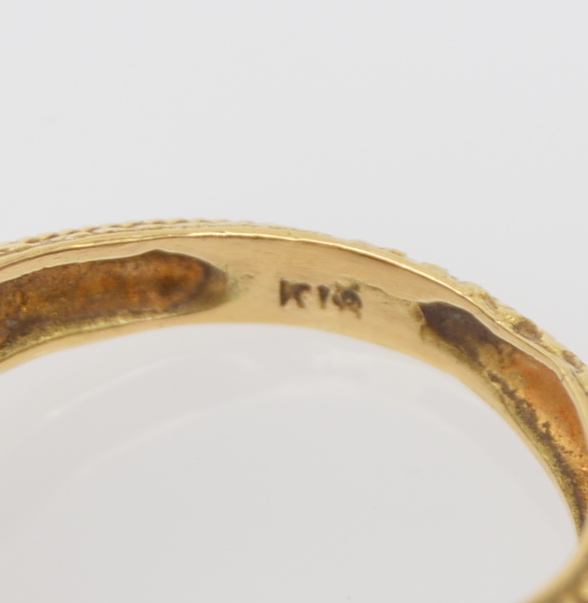 18K Yellow Gold Lion Head Serpent Ring