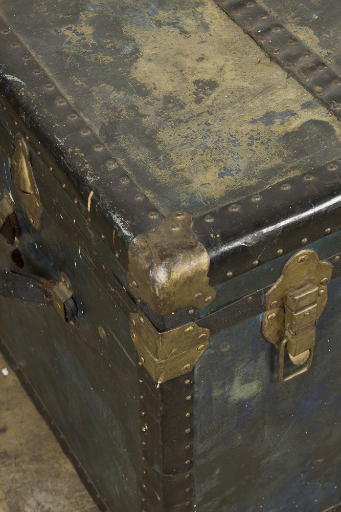 "Best Made" Vintage Blue Steamer Trunk by American Trunk Company