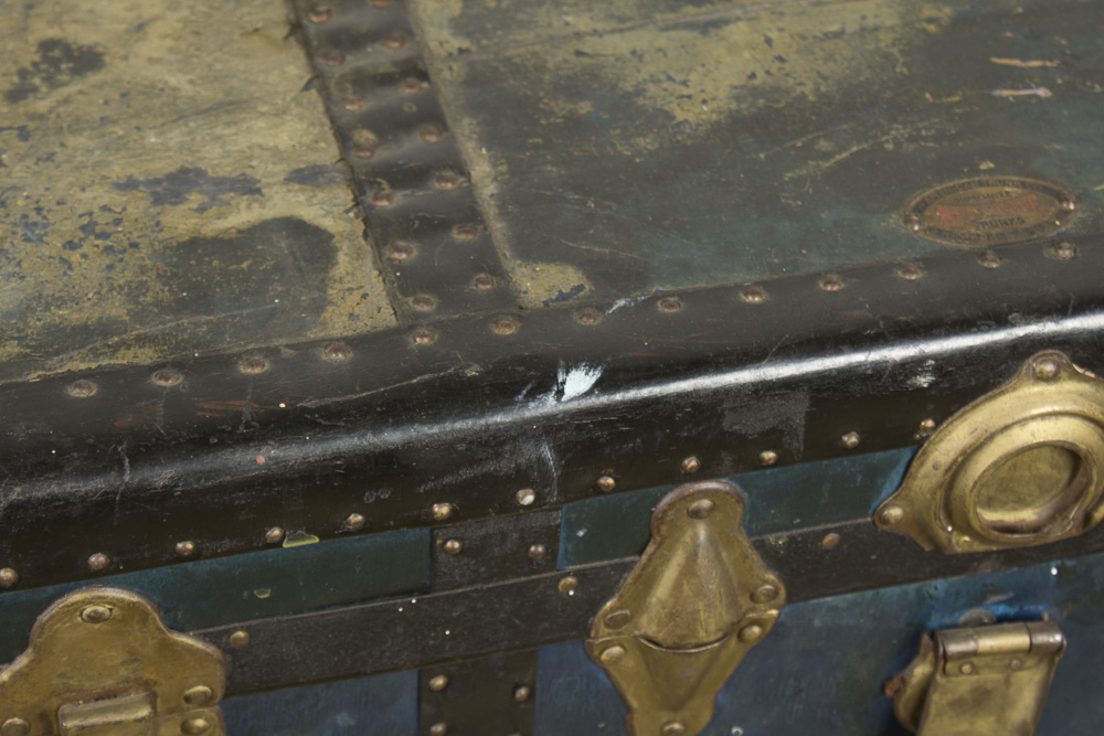 "Best Made" Vintage Blue Steamer Trunk by American Trunk Company