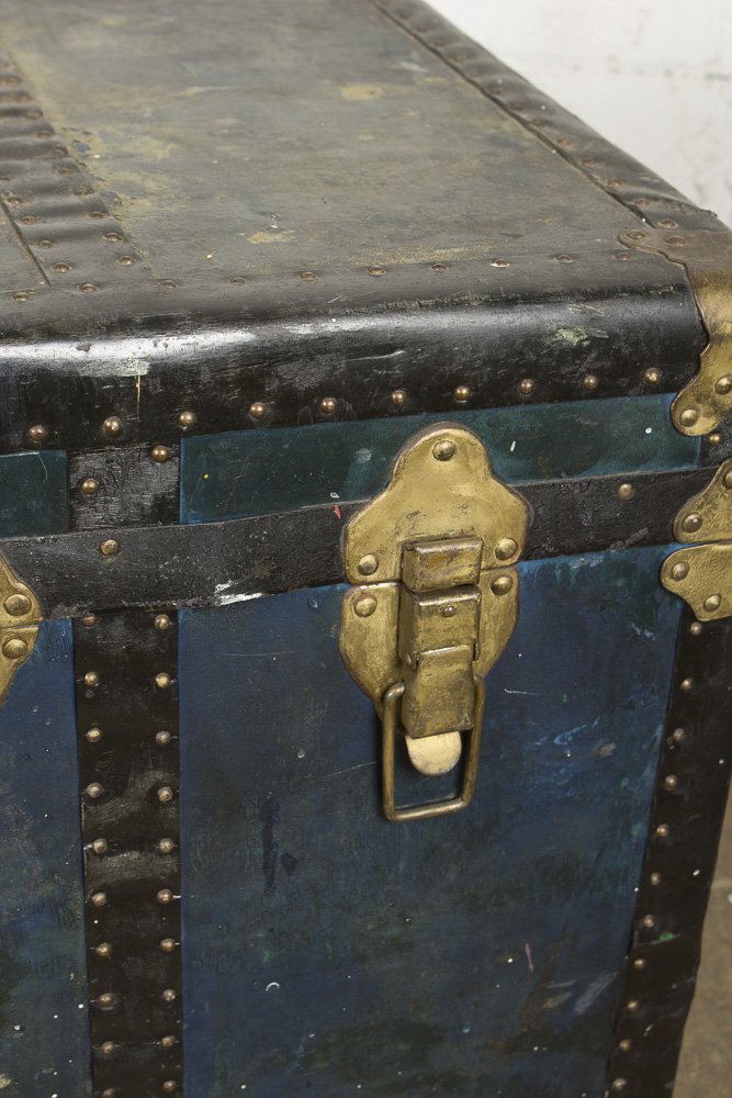 "Best Made" Vintage Blue Steamer Trunk by American Trunk Company
