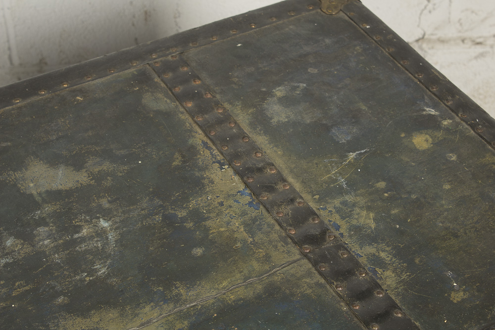 "Best Made" Vintage Blue Steamer Trunk by American Trunk Company