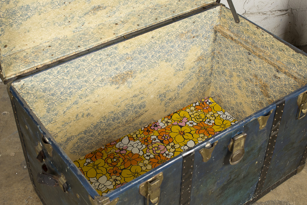 "Best Made" Vintage Blue Steamer Trunk by American Trunk Company