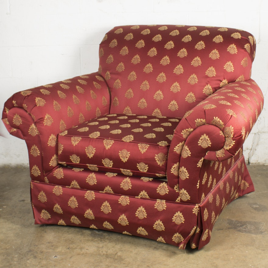 Red Upholstered Armchair by Bassett