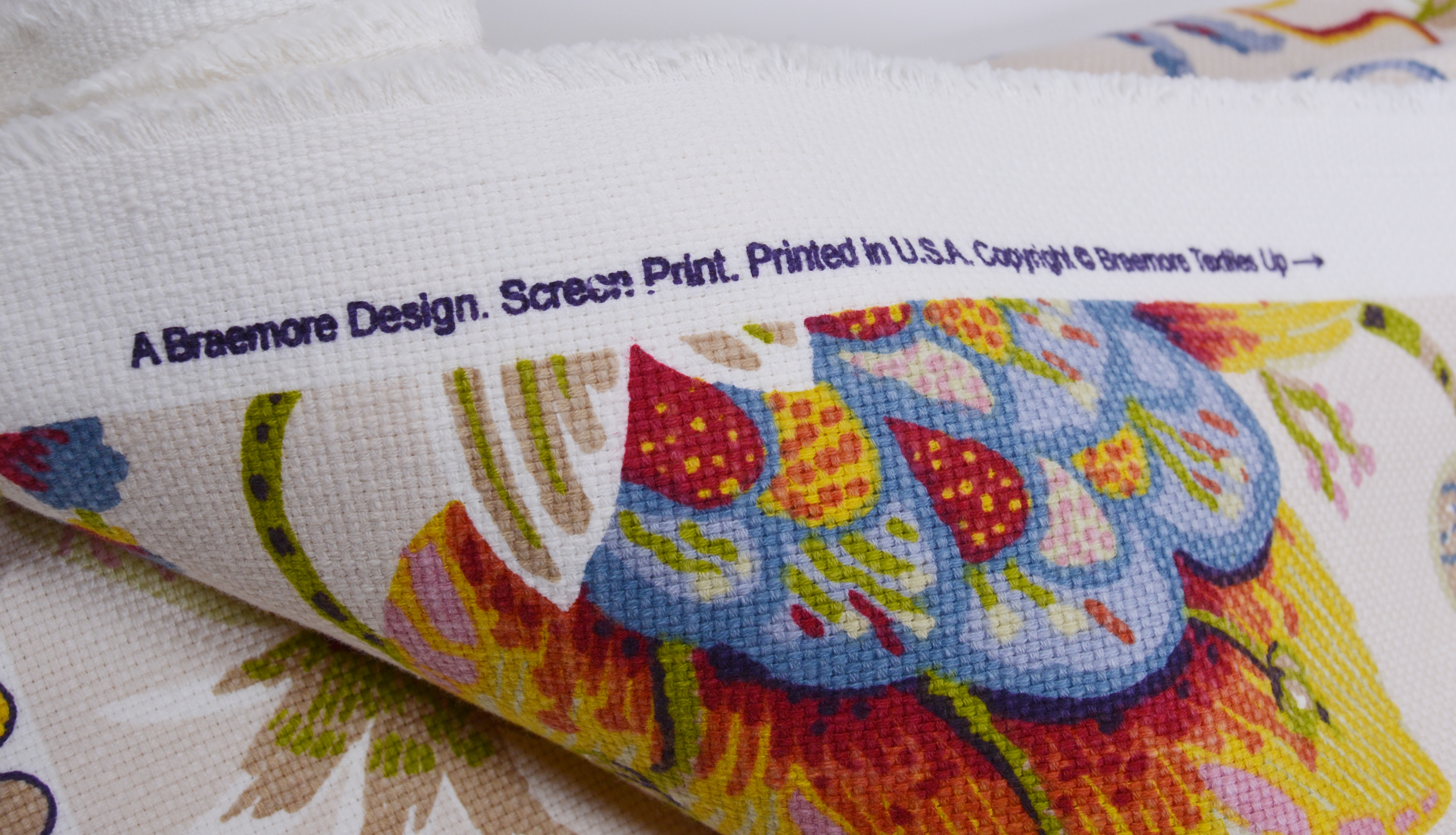 Braemore Design Screen Print Fabric Remnant