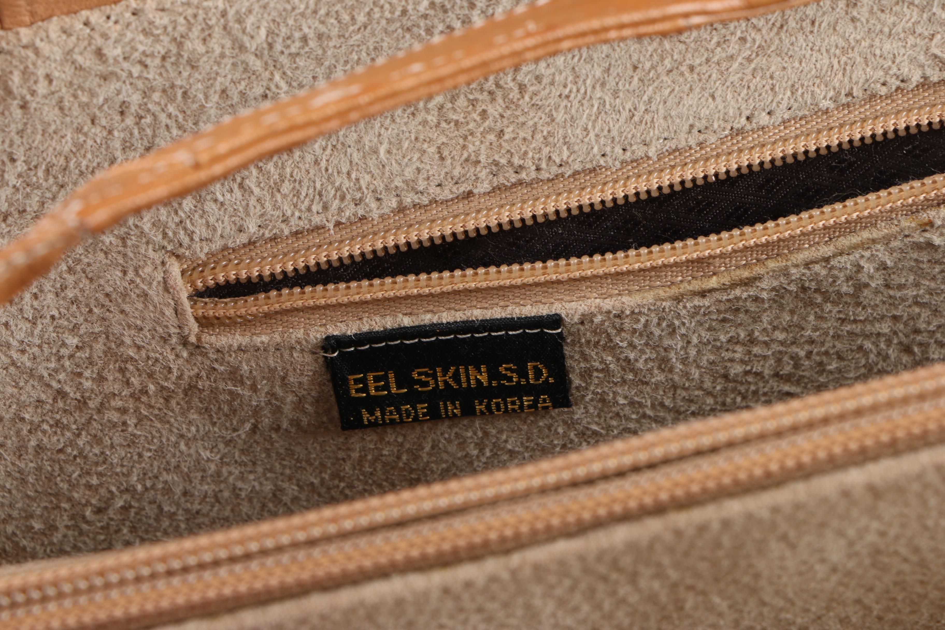 Vintage Tan Eel Skin Clutch
