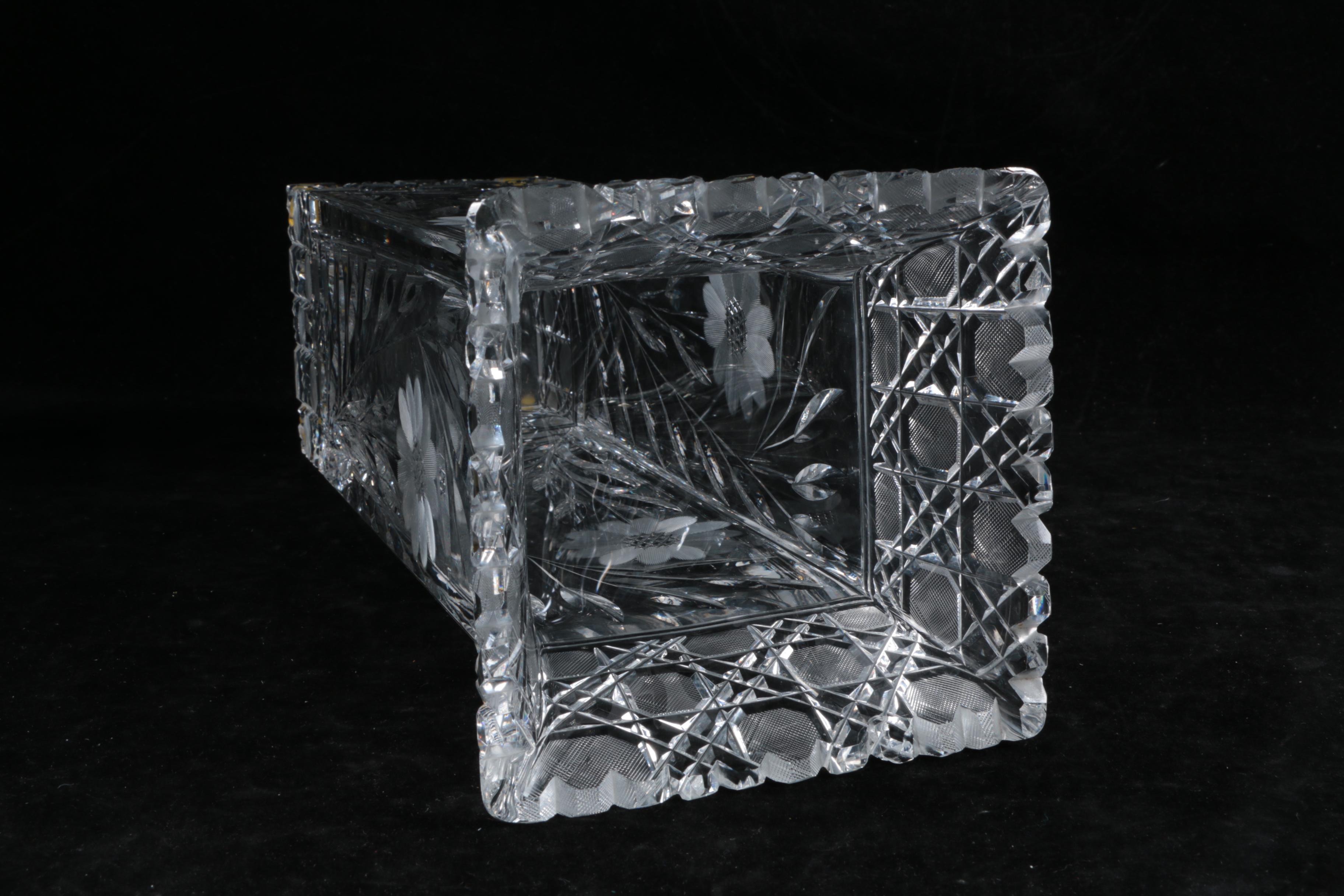 American Brilliant Period Cut Glass Vase