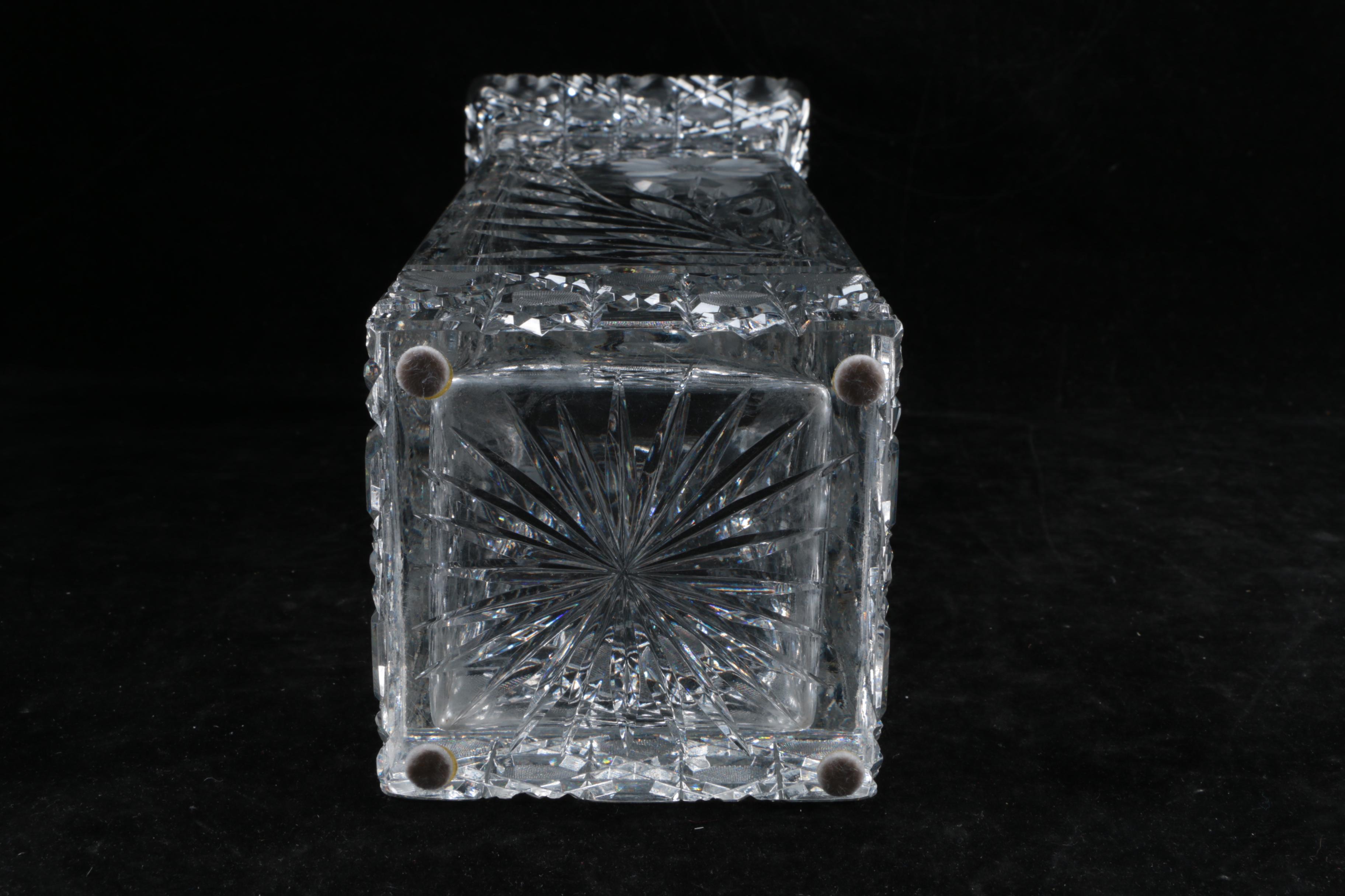 American Brilliant Period Cut Glass Vase