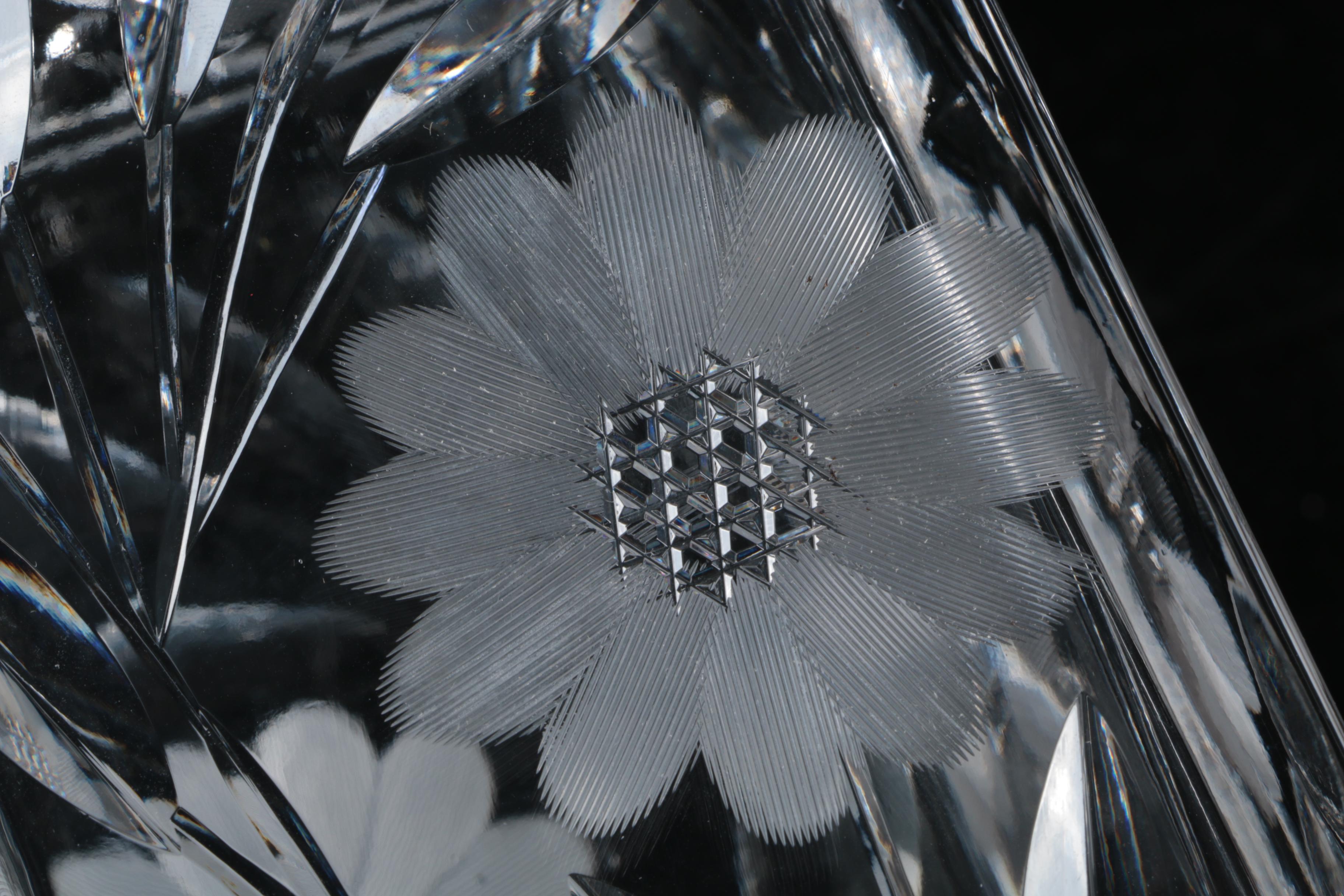 American Brilliant Period Cut Glass Vase