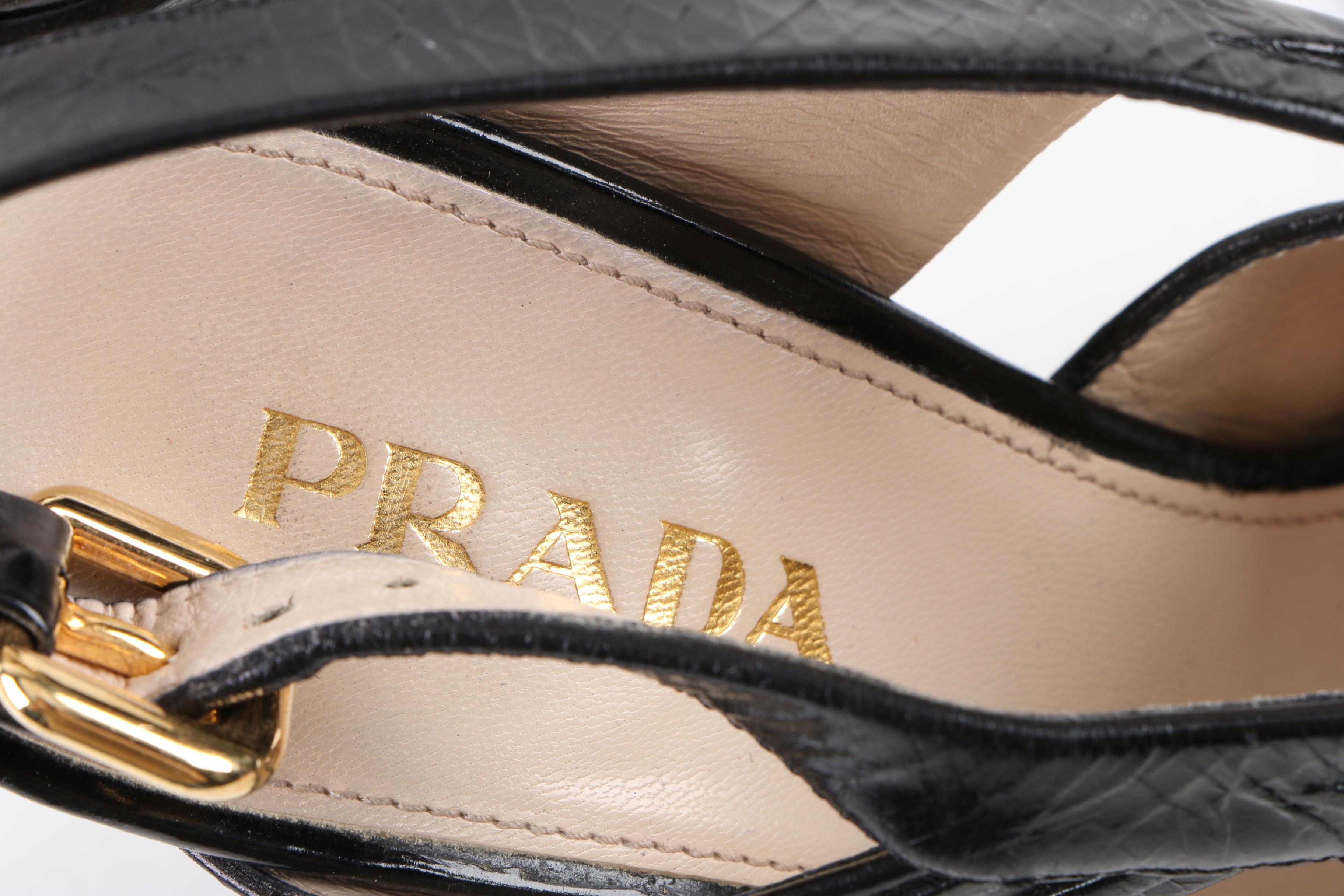 Prada and Stuart Weitzman Leather High Heels