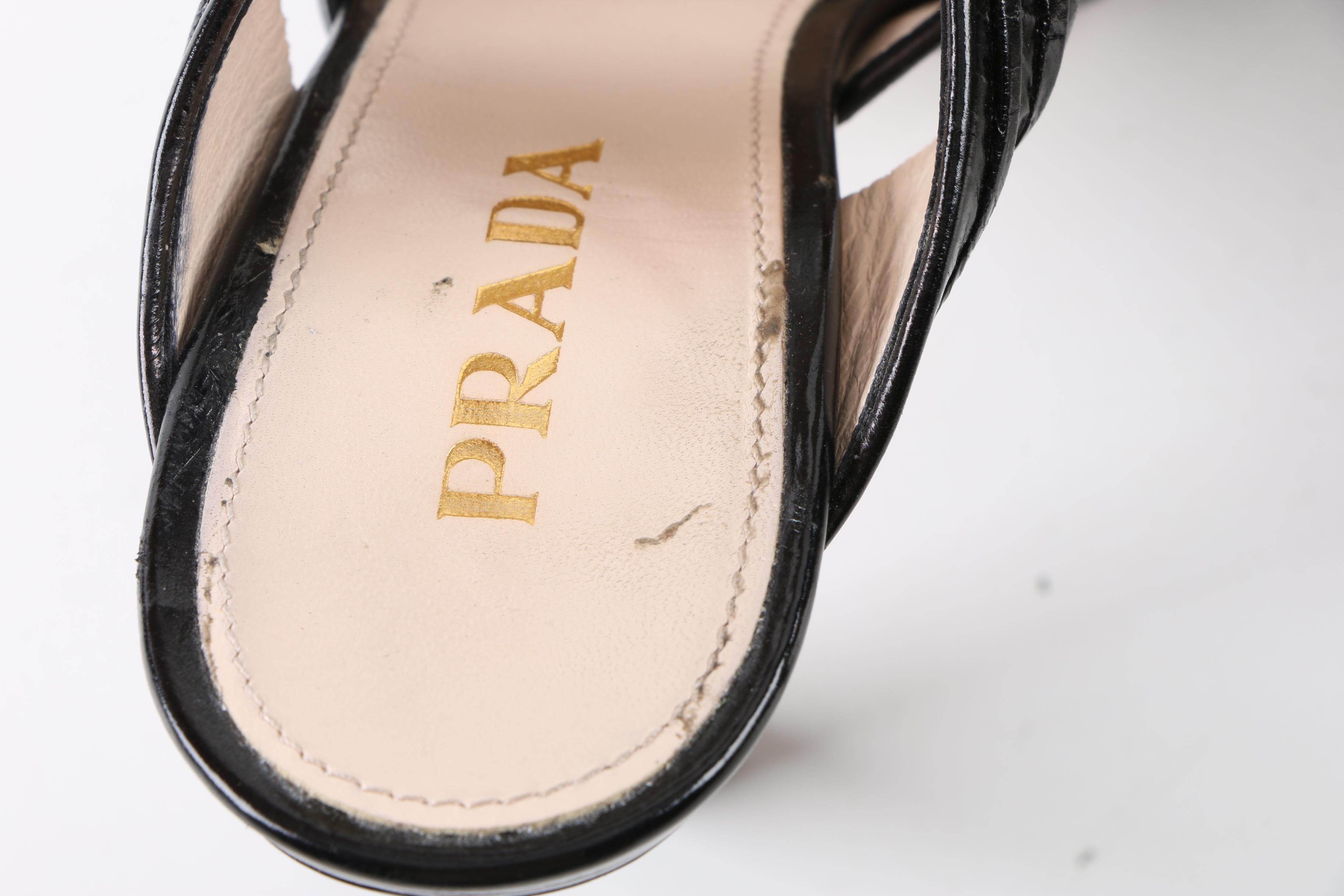 Prada and Stuart Weitzman Leather High Heels