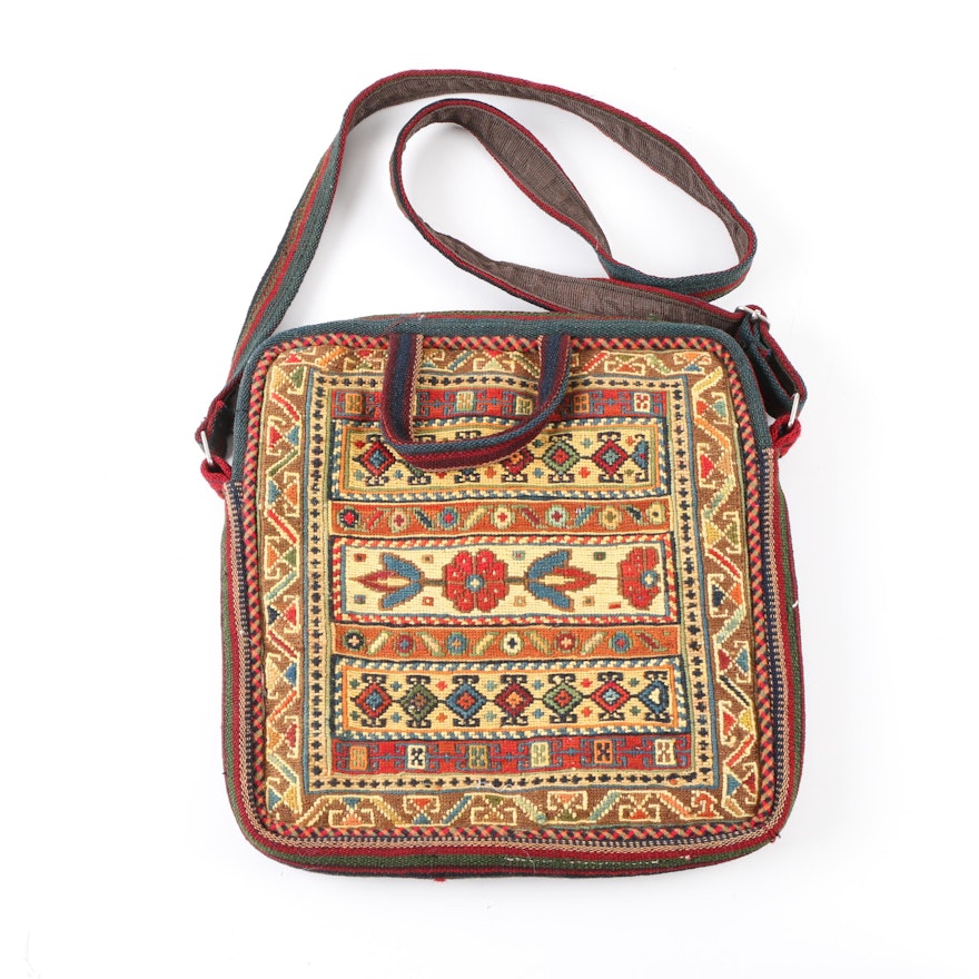 Southwestern Style Woven Messenger Bag