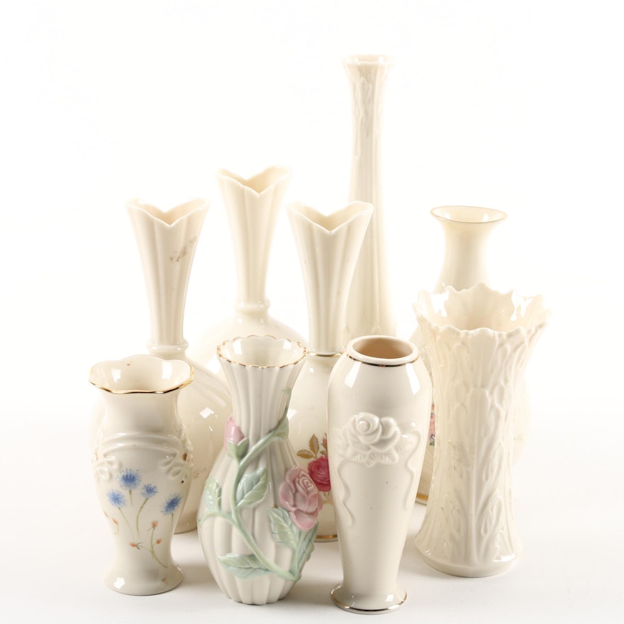 Lenox Vases Including "The Flowers of Love"