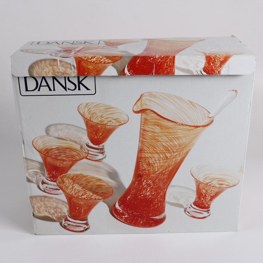 Dansk "Orange Twist" Glass Cocktail Set