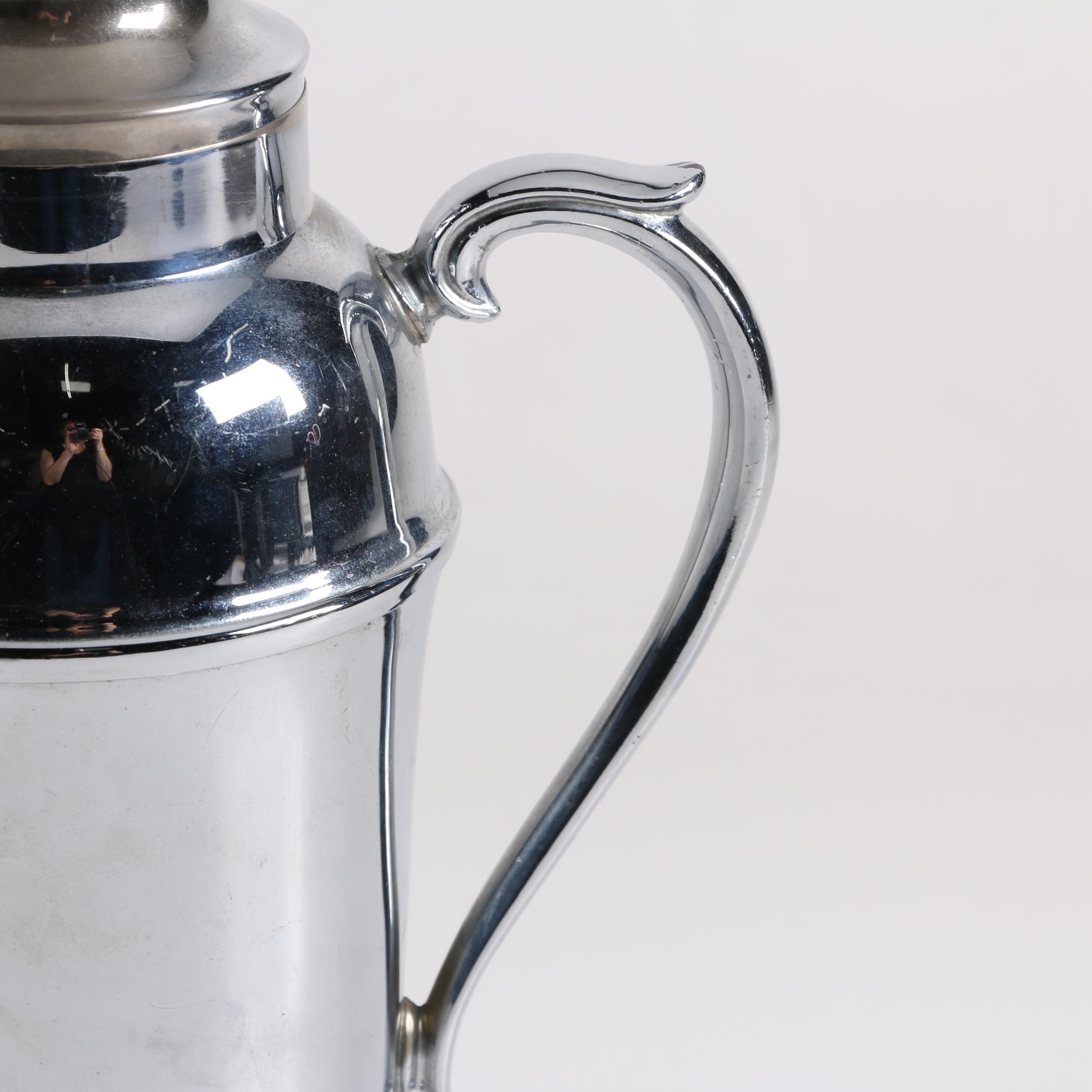 Mid Century West Bend "Penguin" Hot and Cold Server and 1940's Cocktail Shaker