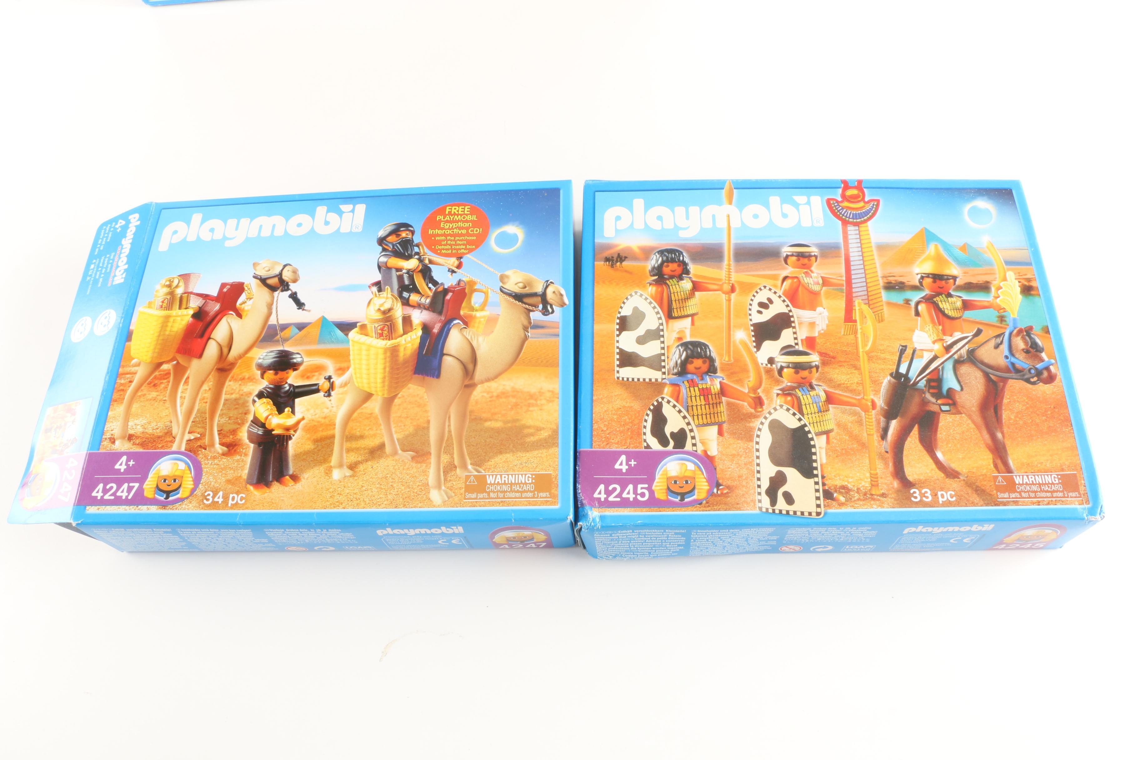 Playmobil Egyptian Themed Play Sets and Figures Including Soldiers and Cleopatra