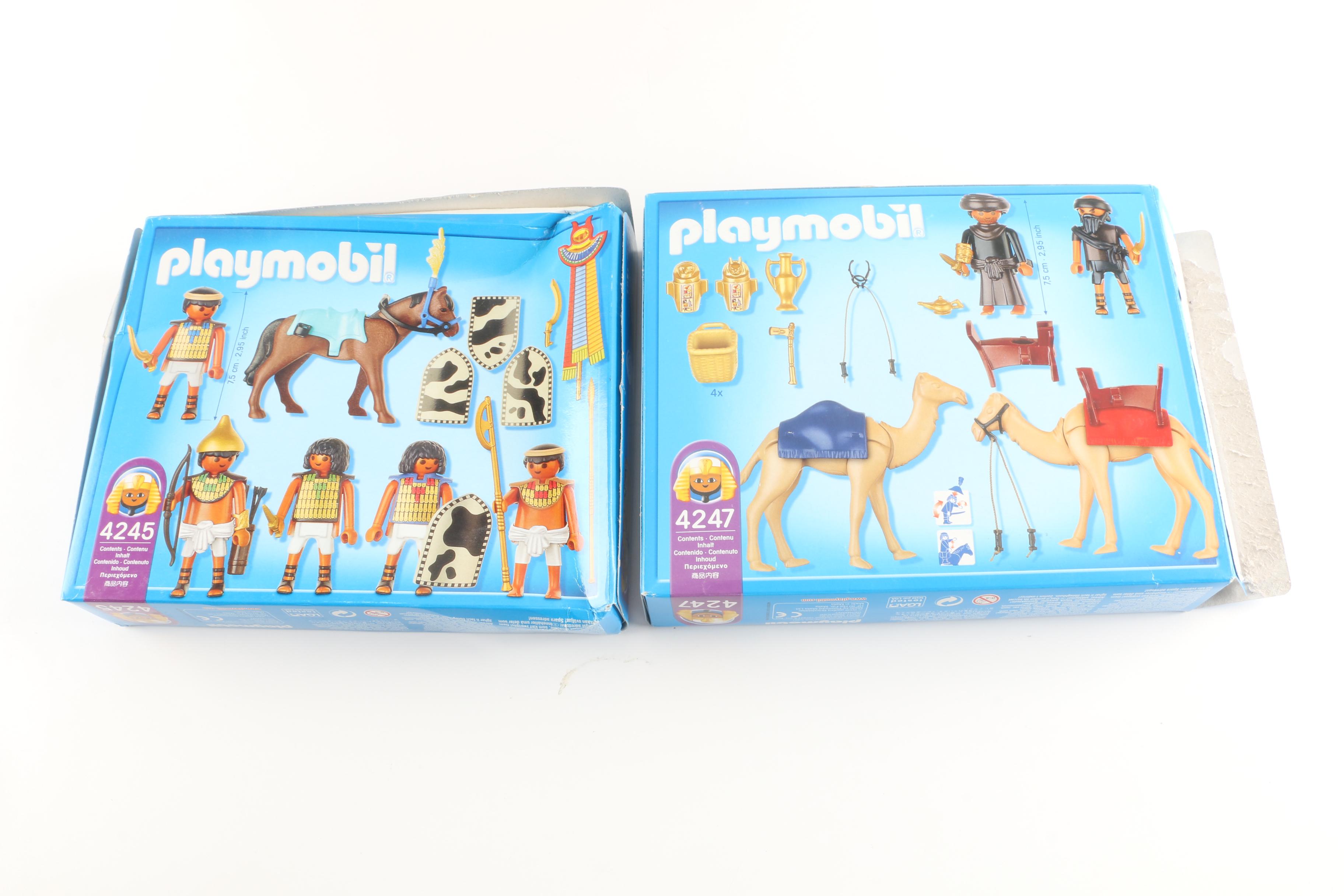 Playmobil Egyptian Themed Play Sets and Figures Including Soldiers and Cleopatra