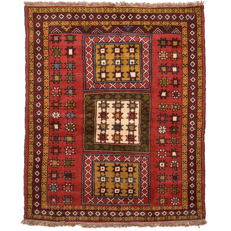 Hand-Knotted Persian Quchan Wool Area Rug